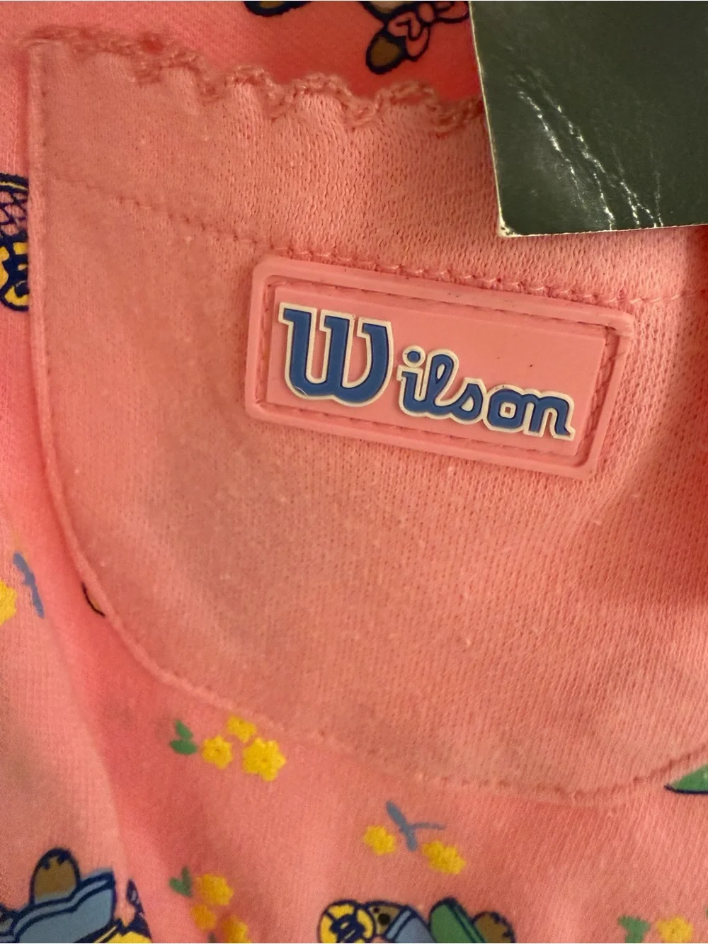 NWT Vintage Wilson I Love Tennis Baby Romper & Reversible Bib Set 6/9M